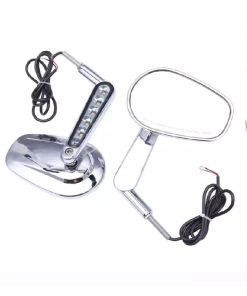 Alternative view of Speil til V-Rod med blinklys i chrome