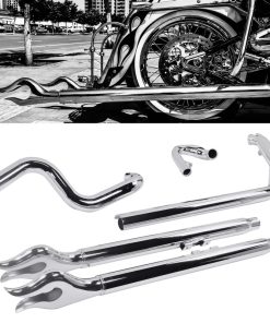 Alternative view of Fish-tails, dobbelt eksosanlegg til Softail 00-17