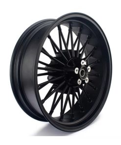 Helstøpt aluminium fat-spoke bakfelg 5,50" X 18", Sort